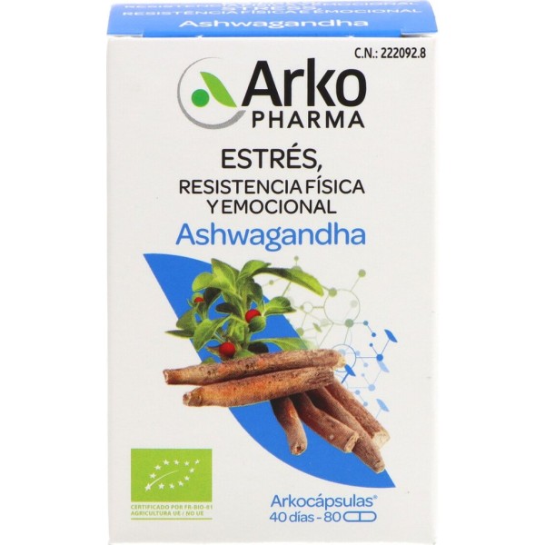 Arkopharma Arkocápsulas Ashwagandha 80 Cápsulas